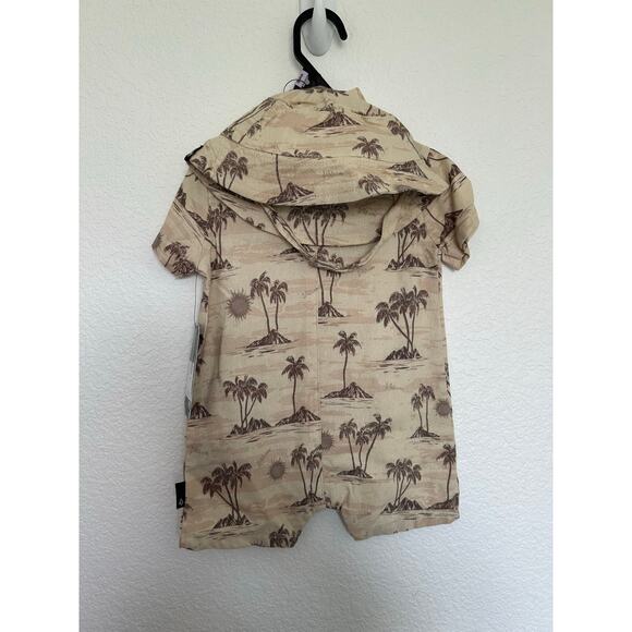 Volcom Tropical Vacation Romper and Bucket Hat Set - 6/9M - Picture 2 of 4
